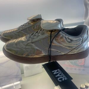 Madden NYC Kids Metallic Silver Sneaker